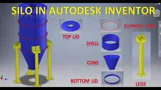 Storage Silo Design in Autodesk Inventor || Storage Silo Assembly in Sheet metal Autodesk Inventor