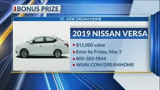 Bonus prize in 2019 St. Jude Dream Home contest