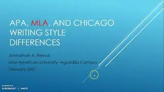 APA, MLA, and Chicago writing style differences #2