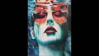 Submerged Siren, airbrush painting slideshow, Feb 2025