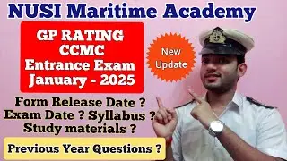 📣New Update📣 NUSI Maritime Academy - GP RATING & CCMC Entrance Exam - 2025 January Batch