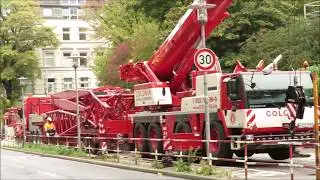 Autokran Liebherr LTM 1400 7.1 Vorbereitung Demontage Kran vom Dach