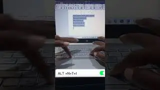 ALT + N + T + I  Convert text to table in Microsoft Word #shortvideo #shorts