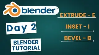 Blender basics &ndash; Learn Extrude, Inset, Bevel | Urdu & Hindi