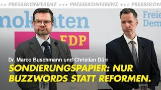 Sonderverm&ouml;gen ist ein Subventionsloch: FDP-Pressekonferenz zu den Sondierungen von Union und SPD