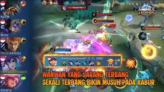 Wanwan Jarang Terbang Bisa Gendong Tim Juga Ternyata 🗿 - Gameplay (No Commentary) - Mobile Lagends