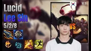 Lucid Jungle Lee Sin vs Jayce lol KR solo rank Full Game 16.3 | 루시드 리 신 vs 제이스