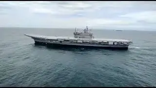 India's first indigenous aircraft carrier Vikrant (IAC-1) sails on maiden sea trials.