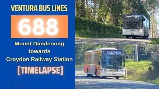 Ventura Bus Lines Route 688 (Mount Dandenong - Croydon Railway Station) [Timelapse]