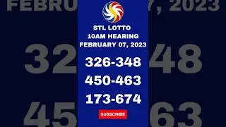 STL LOTTO SWER3 HEARING TODAY | FEBRUARY07, 2023 #stl #swer3 #shorts