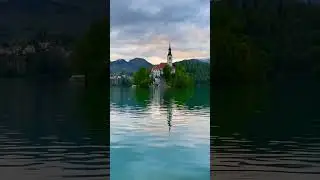 Beautiful Island church in Bled Slovenia