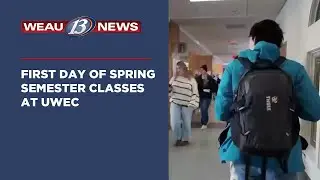 First day of spring semester classes at UWEC