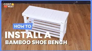 How to Install the 3-Tier Bamboo Shoe Rack Bench for Entryway | HW66058 #costway #howto