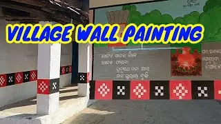 Village wallpainting #water colour painting #painting #drawing #youtube 