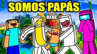 24 HORAS SIENDO PAPÁS en MINECRAFT con EL TEAM 👪👶 | TUVIMOS UN HIJO | Pathofail