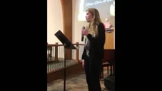 Liana White singing How Can It Be?