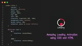 Loading Animation Using Just HTML & CSS || #html #css #loadinganimation #coding