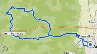 70 Kilometer Fahrradtour Augsburg Westliche Wälder