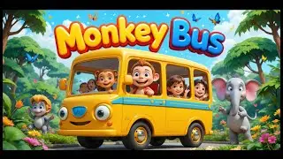 Wheels on the Monkey Bus 🐵🚌 | Animal Sounds Song for Kids Dreamplay Kids