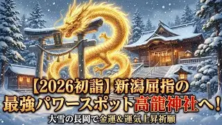 【2026初詣】新潟屈指の最強パワースポット高龍神社へ！大雪の長岡で金運＆運気上昇祈願