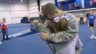 Private First Class Bryan Smith surprises his 10-year-old sister in Park Hills