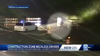 Video: Drivers continue ignoring road closure signs on I-43 North