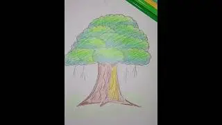 Drawing Tree #tree #shortsfeed #youtubesearch #channelpages #drawing