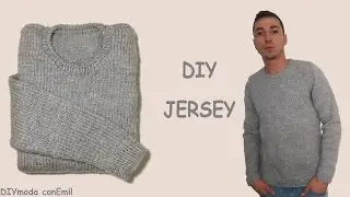 C&oacute;mo tejer jersey o sueter de hombre, 1a de 3 partes (MANGAS)