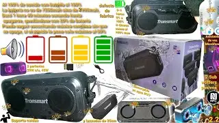 DURA 1hora40min al 100% volumen al 100% bater&iacute;a 2990mah Tronsmart Force SE ORIGINAL Altavoz Speaker