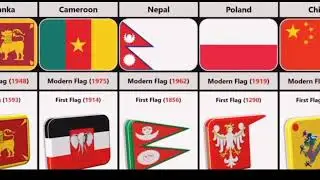 First VS Modern Flags From Different Countries।। Data explain 9
