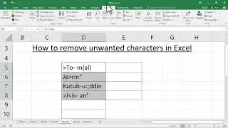 How to remove unwanted characters in Excel