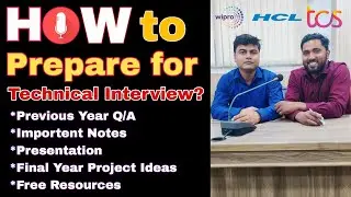 Study material for Interview| TCS | Wipro | important question paper | PPT | Final year project |