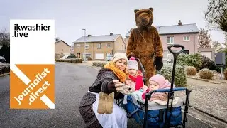 Berenlopen of ‘rondgang met den beer' door Heemkring Schellebelle - ikwashier.live in Schellebelle