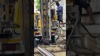 Drilling and blowing soil core sample ( we are take it already soil test and then blowing out)