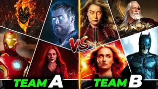 Team A Vs Team B : Ghost Rider Vs Odin, Thor Vs Jean Grey, Wanda Vs Captain Marvel