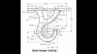 Shaft Hanger Casting in AutoCAD By Navnit Sir