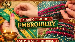 Luxury Couture Hand Embroidery Dress | Elegant High-Fashion Design Tutorial