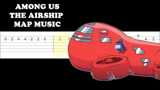 Among Us - The Airship Map Music (Easy Guitar Tabs Tutorial)