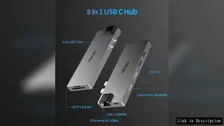Fairikabe 8IN1 USB C Hub To Dual DisplayPort Docking Station 4K 60Hz Multiports USB C TO 2DP+RJ45+2*