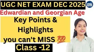 Edwardian & Georgian Age Poetry | Imp for Exam 💯 | DO NOT MISS 🎯 | #exam2025 #ugcnet 