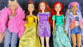 8 Minutes Satisfying with Unboxing Barbie Princess Bedroom Dress Up Playset ASMR   Review Toys