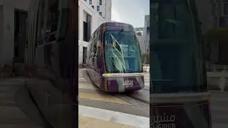 A Tram in Msheireb Downtown Doha #qatar #doha #dohacity #tram #msheirebdowntown #msheireb #shorts