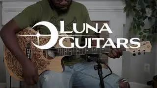 Luna Henna Paradise Grand Concert Cutaway Acoustic-Electric Guitar