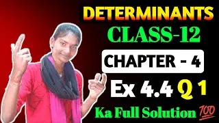 Class 12 Ex 4.4 Q 1 Math | Determinants | Q 1 Ex 4.4 Class 12 Math | Class 12 Math Ex 4.4 Q1