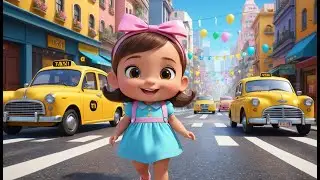 Taxi City Ride | Nursery Rhyme Song for Kids | Baby Learning Songs