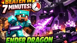 Beat the ender dragon in 7 minutes 😲 #speedrun #senpaispider #sleekcord