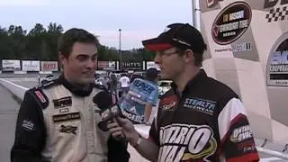 EMCO 200 winner Pete Shepherd with OntarioOval.com at Delaware Speedway