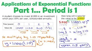 Applications of Exponential Functions - Part 1: Period of 1 • [7.3b/8.4c] PRE-CALCULUS 12