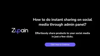 How to do instant sharing on social media through admin panel?
