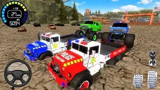 Juegos De Carros - Transporting US Police Monster Trucks #2 - Car Extreme Racing Android [Gameplay]